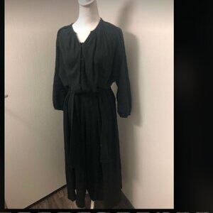 Apiece Apart Black Isla Belted Cotton Crepe Jumpsuit Sz 4